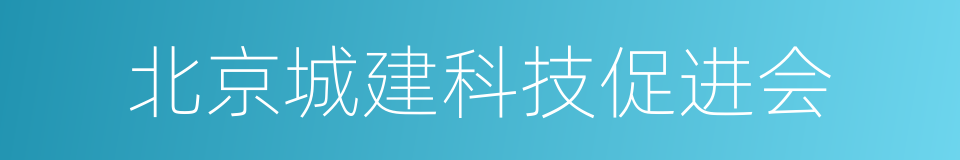 北京城建科技促进会的同义词