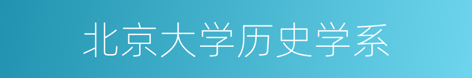 北京大学历史学系的同义词
