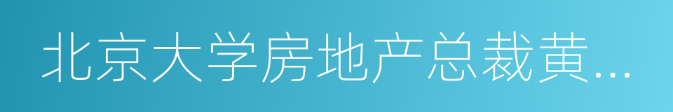 北京大学房地产总裁黄埔同学会的同义词