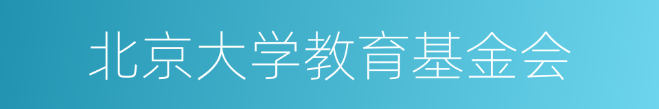 北京大学教育基金会的同义词