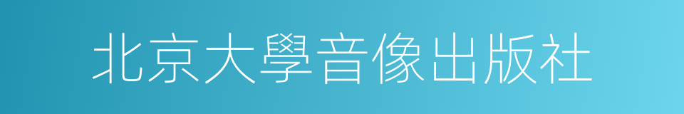 北京大學音像出版社的同義詞