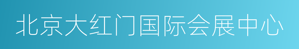 北京大红门国际会展中心的同义词