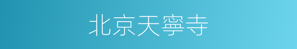 北京天寧寺的同義詞