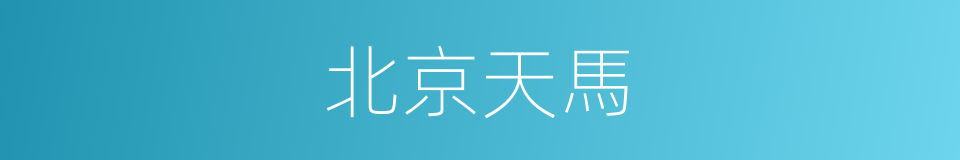 北京天馬的同義詞