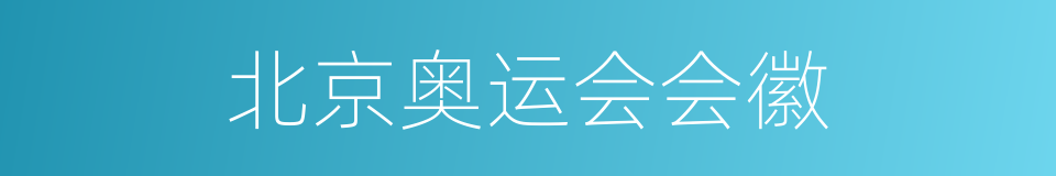 北京奥运会会徽的同义词