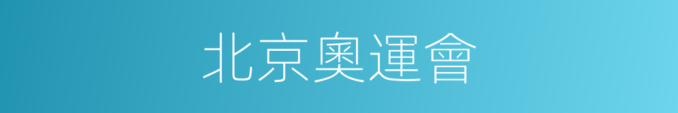 北京奧運會的同義詞