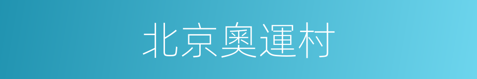 北京奧運村的同義詞
