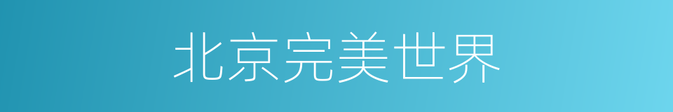 北京完美世界的同义词
