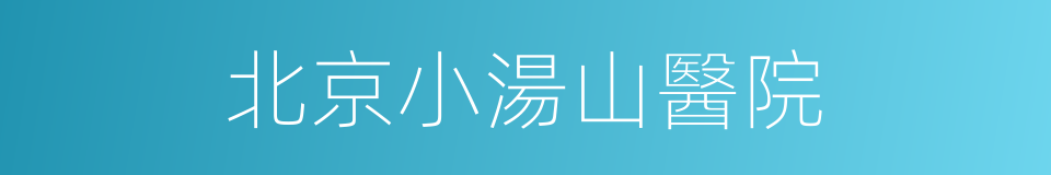 北京小湯山醫院的同義詞