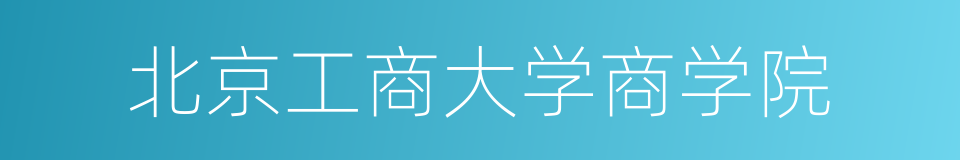 北京工商大学商学院的同义词