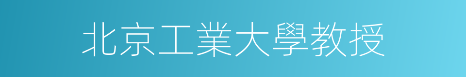 北京工業大學教授的同義詞