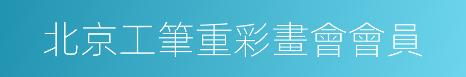 北京工筆重彩畫會會員的同義詞