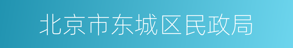 北京市东城区民政局的同义词