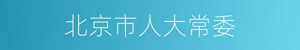 北京市人大常委的同义词