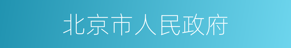 北京市人民政府的同义词