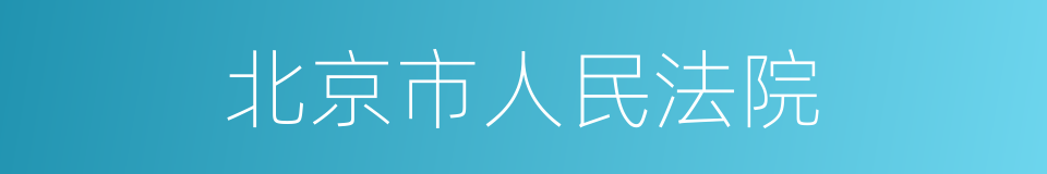 北京市人民法院的同义词