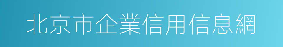 北京市企業信用信息網的同義詞