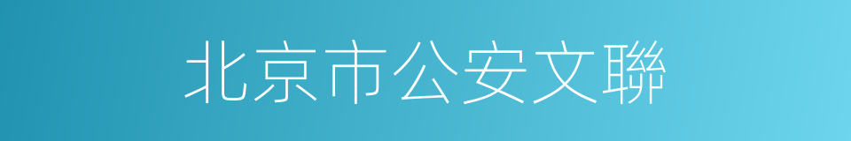 北京市公安文聯的同義詞