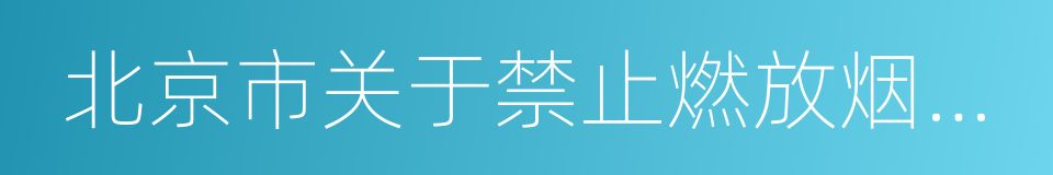 北京市关于禁止燃放烟花爆竹的规定的同义词