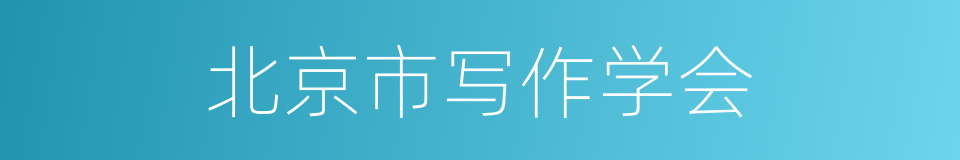 北京市写作学会的同义词