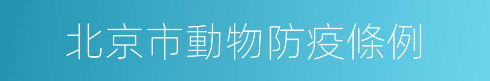 北京市動物防疫條例的同義詞