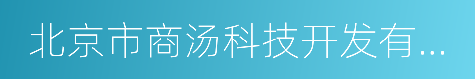 北京市商汤科技开发有限公司的同义词