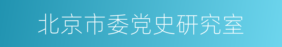 北京市委党史研究室的同义词