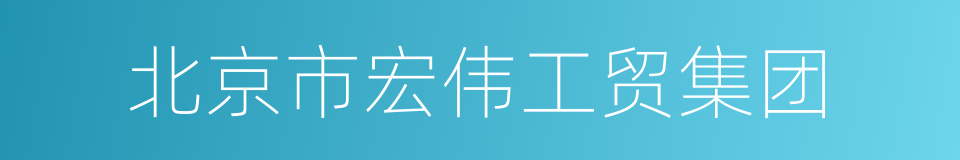 北京市宏伟工贸集团的同义词