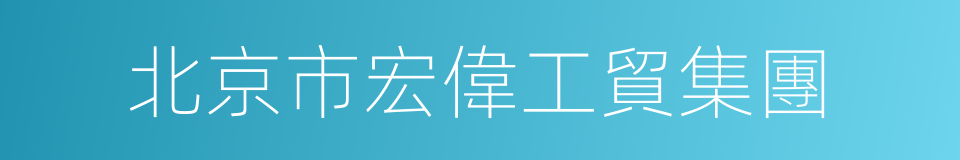 北京市宏偉工貿集團的同義詞