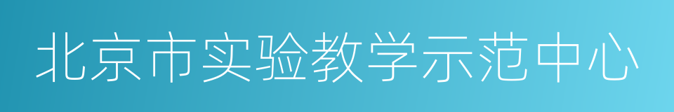 北京市实验教学示范中心的同义词