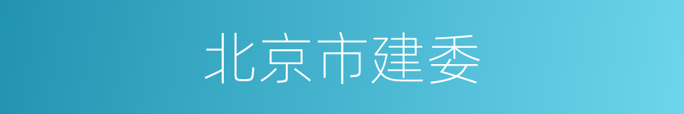 北京市建委的同义词