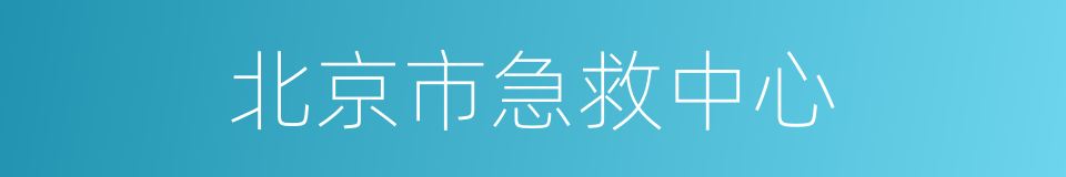 北京市急救中心的同义词