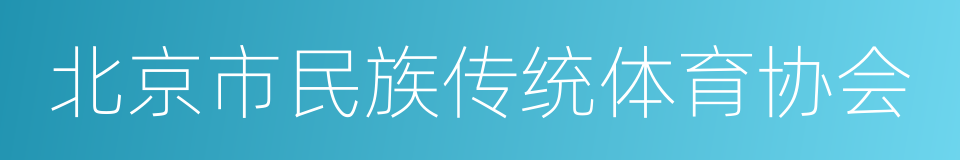 北京市民族传统体育协会的同义词