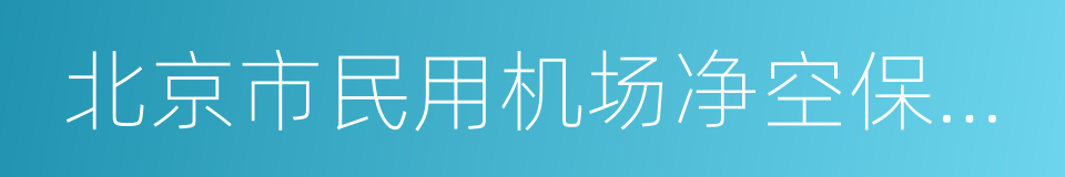 北京市民用机场净空保护区域管理若干规定的同义词