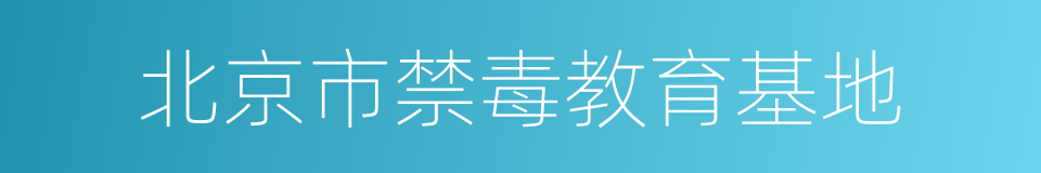 北京市禁毒教育基地的同义词