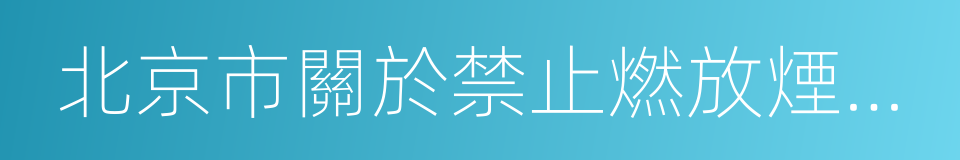 北京市關於禁止燃放煙花爆竹的規定的同義詞