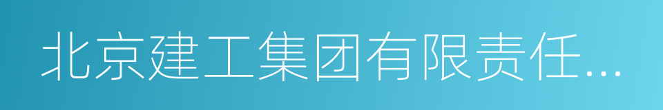 北京建工集团有限责任公司的同义词