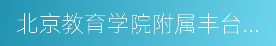 北京教育学院附属丰台实验学校的同义词