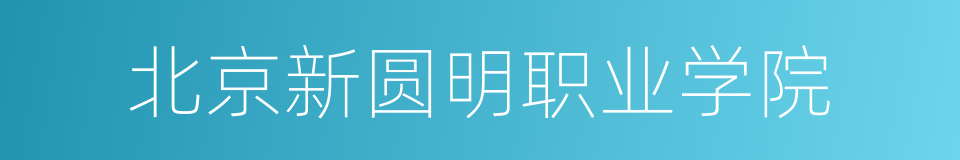 北京新圆明职业学院的同义词