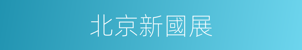 北京新國展的同義詞