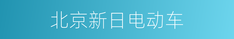 北京新日电动车的同义词