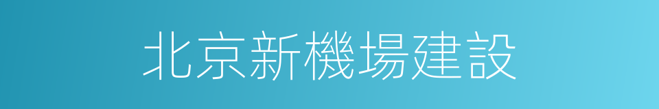 北京新機場建設的同義詞