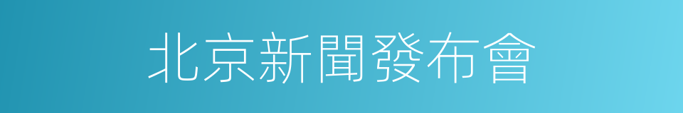 北京新聞發布會的同義詞