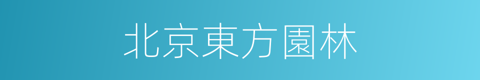 北京東方園林的同義詞