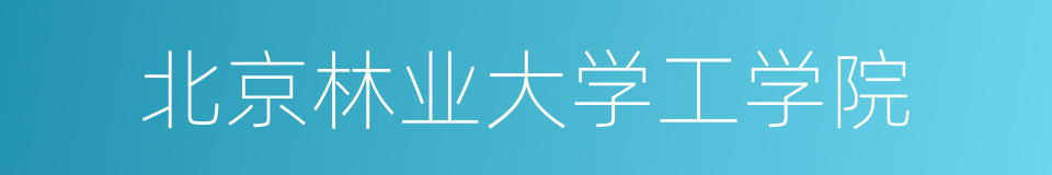 北京林业大学工学院的同义词