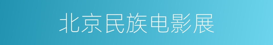 北京民族电影展的同义词