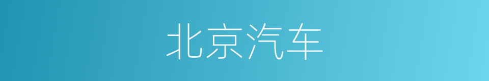 北京汽车的同义词