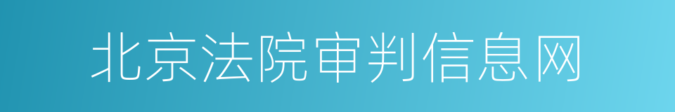 北京法院审判信息网的同义词