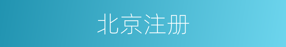 北京注册的同义词