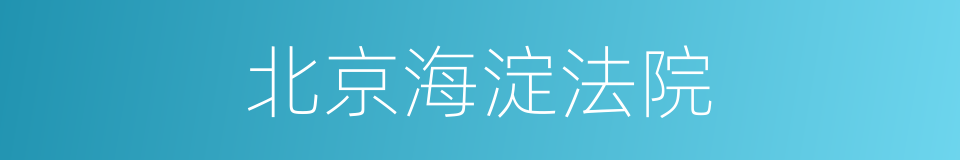 北京海淀法院的同义词